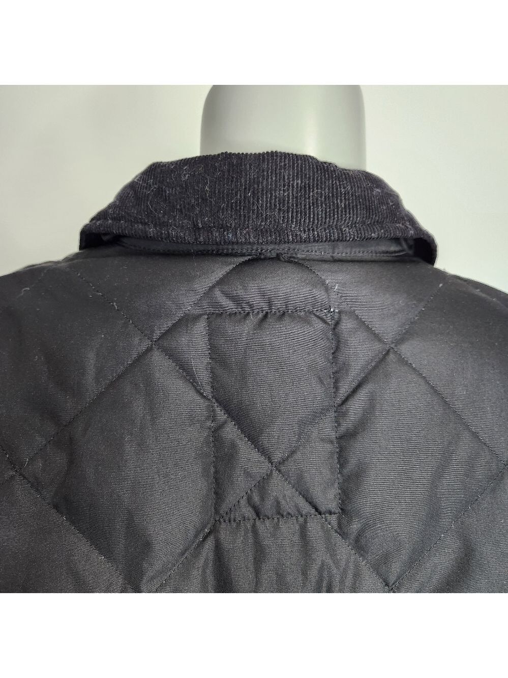 TAION City Chore Coat Black Quilted Piping Collar Long Down Coat Size S BNWT - Picture 7 of 16